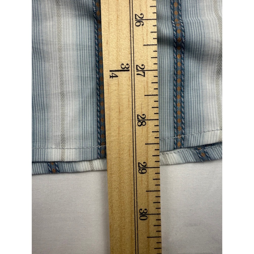KUHL Button Down Shirt Medium Blue White Striped Short Sleeve Outdoor Casual - Picture 5 of 6